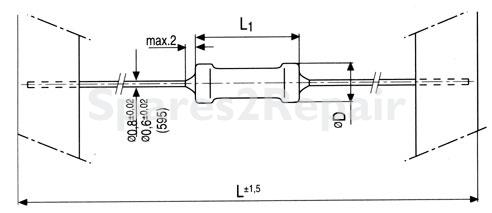 2w-resistor Metal Film - 1,0m 2,0w Resistor -