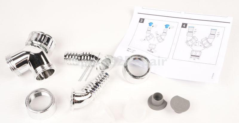 Haas Tube Spout - 2969 Condensate And Device Connection Nozzle "save" 1" 3-4" And 8mm With Backflow Preventer For Sink Siphon