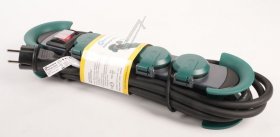 Bachmann Four-way Trailing Socket - 500 200 Hook Outdoor 4-way Socket Strip 4m Black-green Ip44