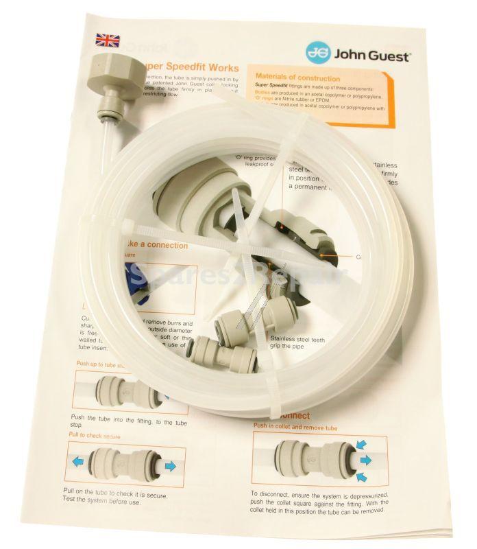 John Guest Inlet Hose Assembly - Set22-n Inlet Tube For Side By Side-appliances Universal-kit Milky