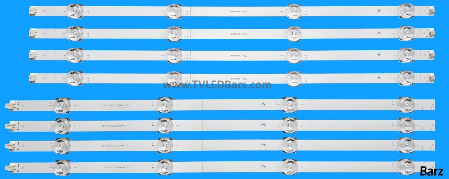 Barz LED Backlight Array Hisense 50A6GTUK 50A6BGTUK 50A63HTUK HD500Y1U51-T0L2 HD500Y1U91-T0L2  SVH500AH2 LB5009R 4/8pcs