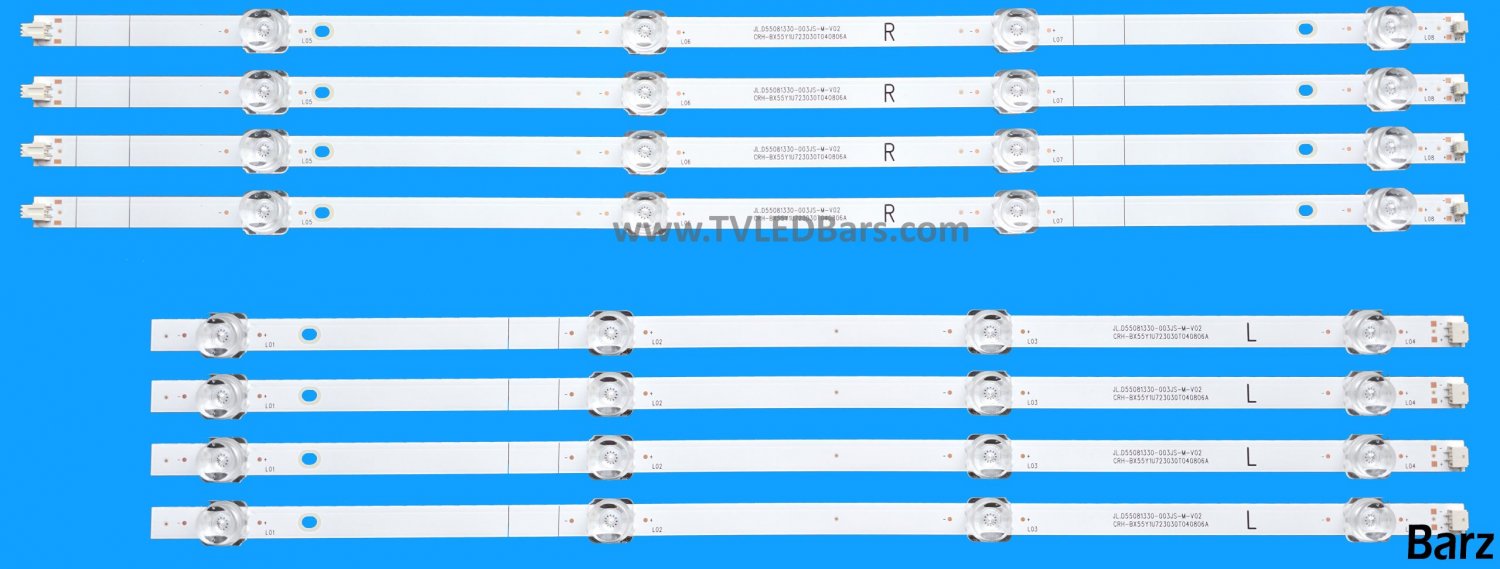 Barz LED Backlight Array Hisense 55A6BGTUK 55A63HTUK 55A6CGTUK 55" HD550Y1U51-T0LB/S0 JL.D55081330-003JS-M 4/8pcs