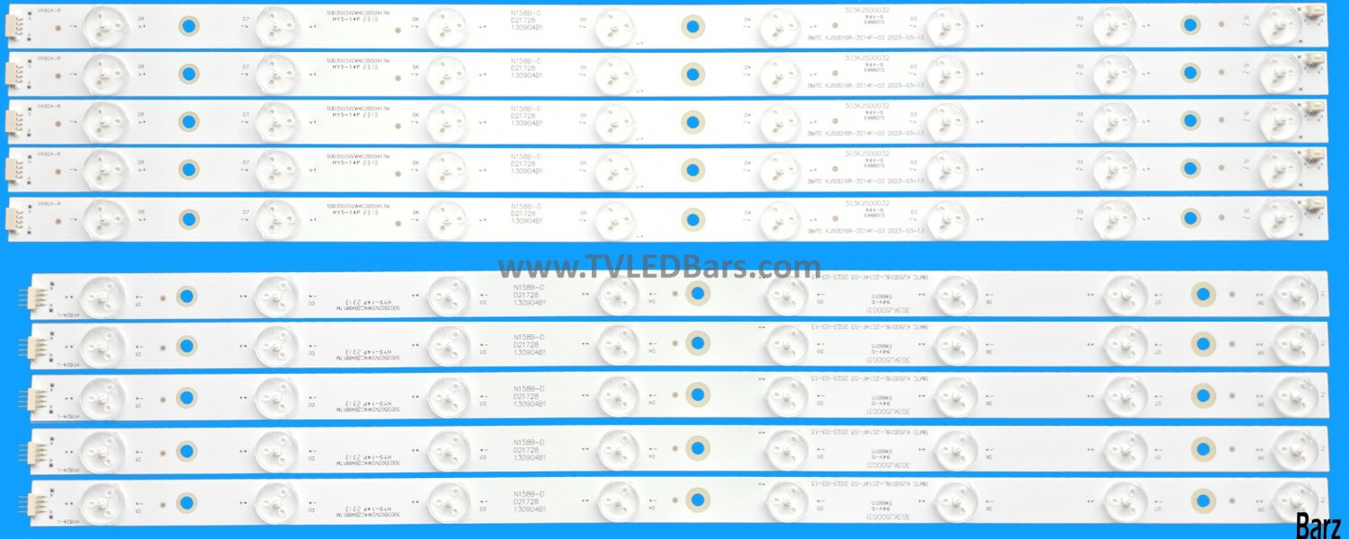 Barz LED Backlight Array Goodmans G50238T2SMART Cello C50238DVDT2 50" V500HK3-PS1 KJ50D16R-ZC14F-03 + KJ50D16L-ZC14F-03 10pcs