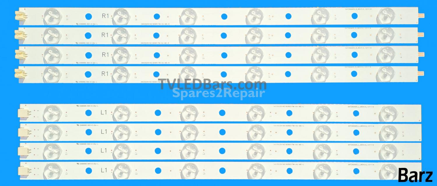 Toshiba Barz LED Backlight Array Toshiba 39L4353D 39L2333D 96.39S02.002 96.39S02.003 SVT390A05 R + L 8pcs