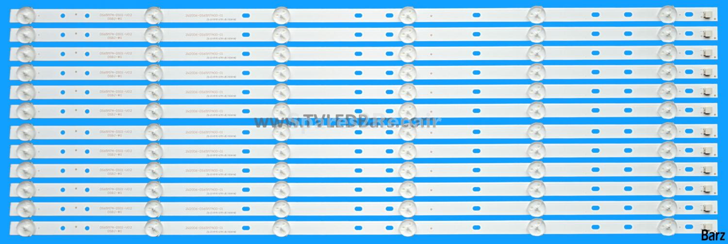 Barz LED Backlight Array Baird TI6510DLEDDS 65" V650DJ6-Q02 DS65M81-DS02 DS65M7A-DS01-V02 12pcs