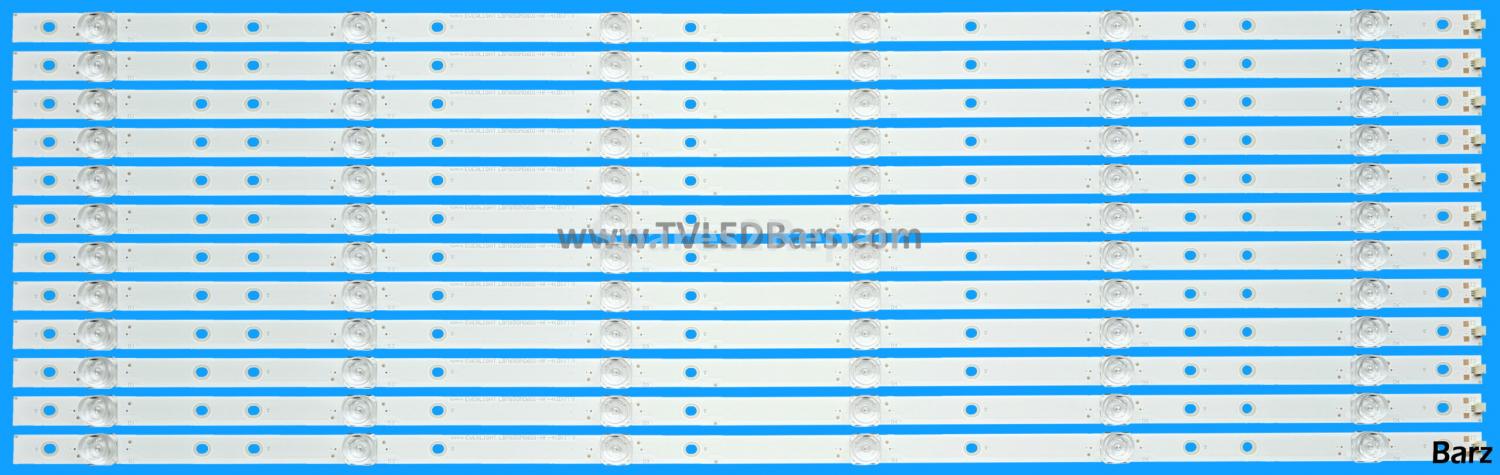 Barz LED Backlight Array Philips 996592000874 65PUS6704/12 65PUS6754/12 65PUS7805/12 65PUS7855/12 65" TPT650J1-QUBN90.K REV:S98P1A 9WP0N TPT650J1-QUBF70.K DWP0B LBM650M0601-HF-4 12pcs