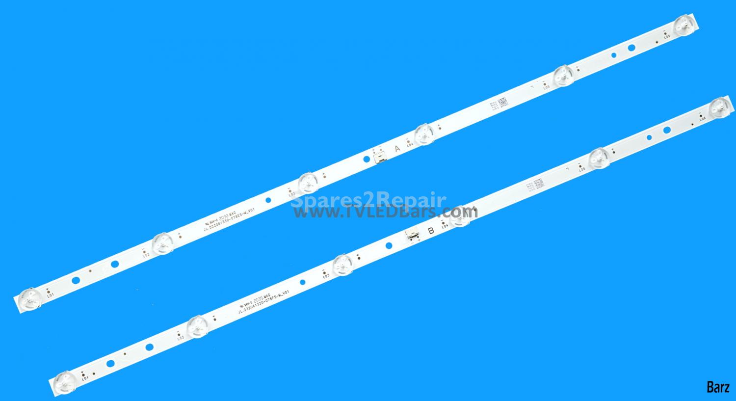 Vestel LED Backlight Array Vestel 32" VES315UNGH-L3-N41 VES315WNGH-2D-N51 JL.D32061330-078ES-M_V01 + 078FS-M_V01 078AS-M_V01+ 078BS-M_V01 A+B 2pcs