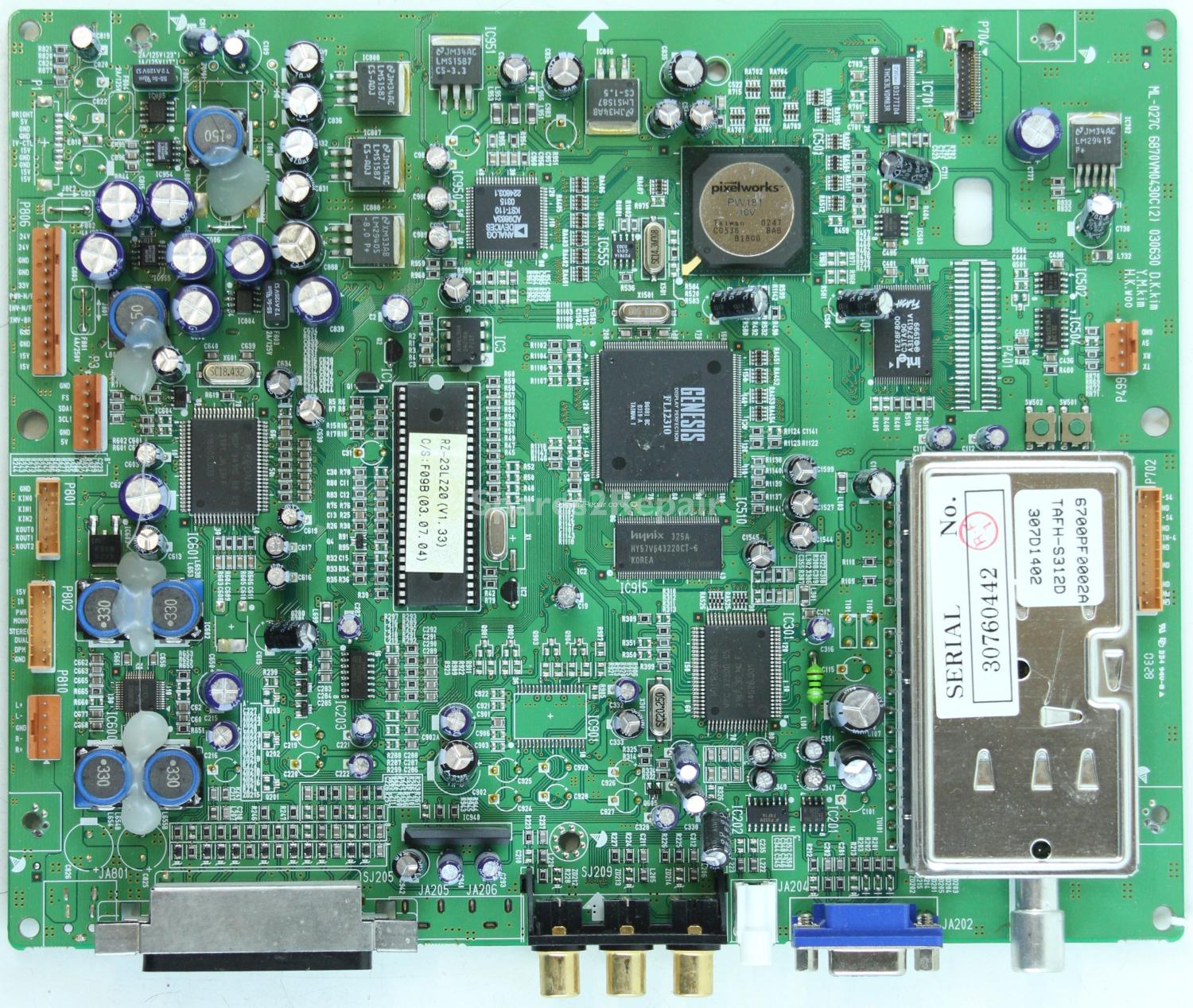LG RZ-23LZ20 - Main AV - 6870VM0430C(2) - 030630 - ML-027C