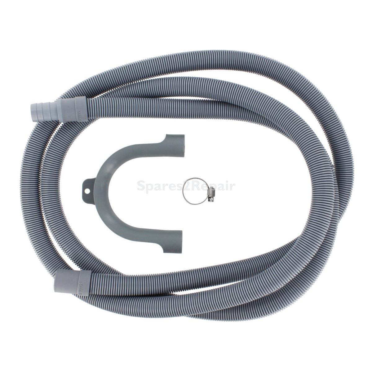 Universal Drain Hose with Moulded End Extension Kit (2.5m Length, 19mm & 22mm Fitting)