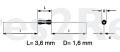 0,4w-metal Film Resistor - 3,3m-0,4w Metallschichtwiderstand. 0204